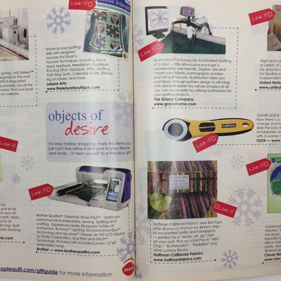 Better Homes Gardens Quilts And More Magazine Winter 2008 32 Gifts Throws Aprons - Picture 8 of 12